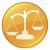Justice and law balance scale icon group. EPS 10 file. Transparency used on highlight elements.